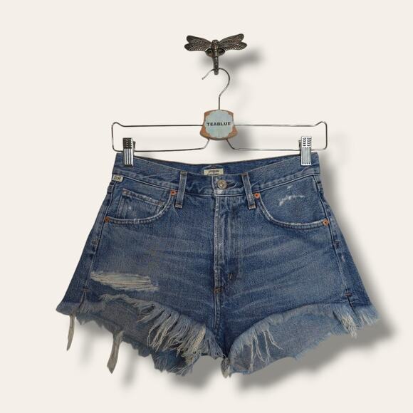 Citizens of Humanity Premium Vintage Danielle Mid-Rise Denim Short 24 - Picture 2 of 13